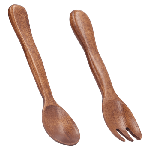 Brrnoo 2 Pcs Wooden Spoon Fork Set Reusable Salad Servers Reusable Kitchen Flatware For Home Travel,Wooden Spoon Fork Set Brrnoo 2 Pcs Wooden Spoon Fork Set Reusable Salad Servers Reusable Kitchen Flatware For Home Travel,Wooden Spoon Fork Set