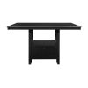 Charcoal Gray Finish 5pc Dining Counter Height Table with Base Storage and 4 Counter Height Chairs Set Casual Style Dining Kitchen Wooden Furniture