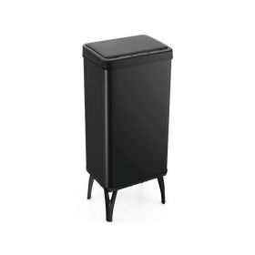 Household Supplies Trash Can with Stay-on Lid and Soft Closure (Color: Black, type: Trash Can)